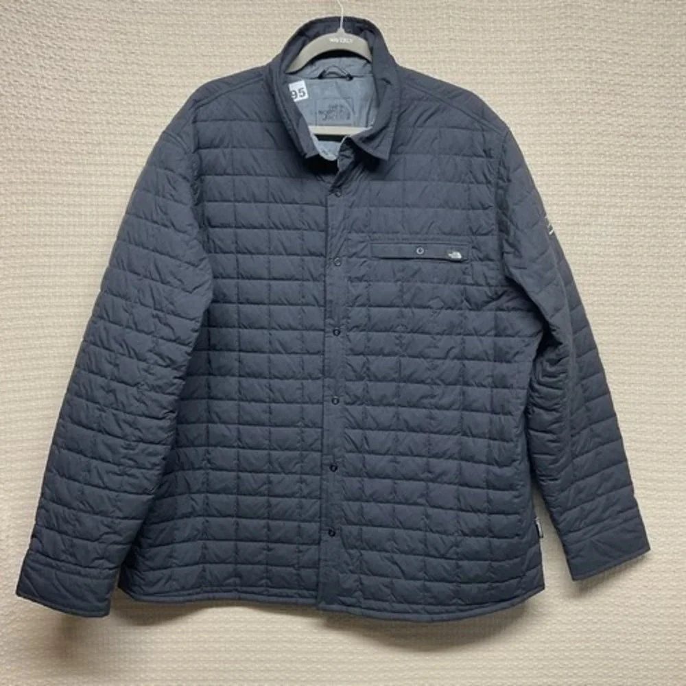 The North Face Thermoball ECO GrayLogo CHS Snap Quilted Jacket Men 2XL Indonesia